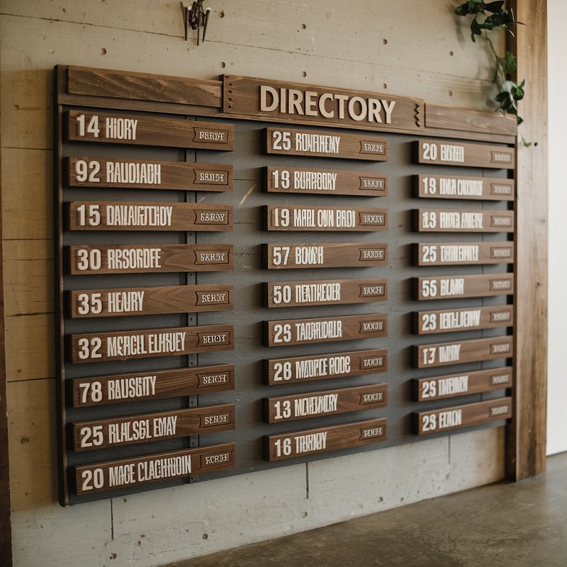 Wall Directory Signs